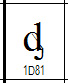 incorrect glyph for U+1D81