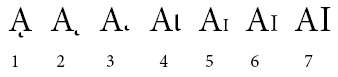 visual appearance of mute iota