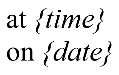 at time on date 