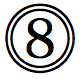 ⓼