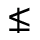 U+2264,U+20D2